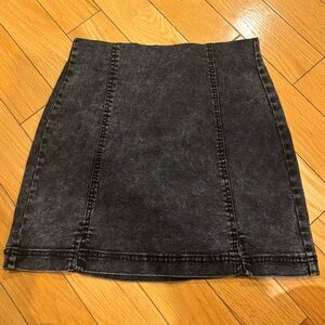 Garage Black Denim Mini Skirt